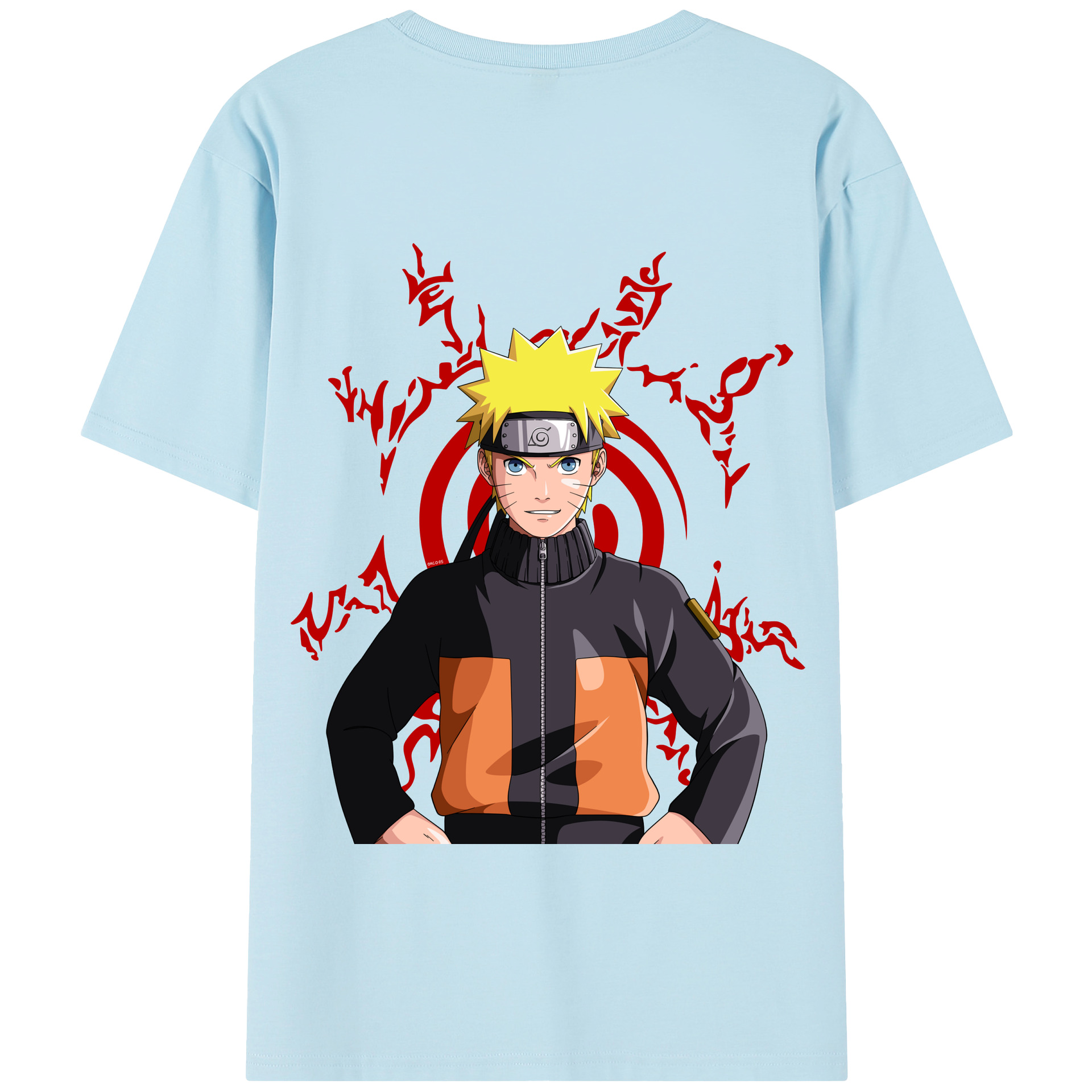 （画像用） NARUTO -ナルト- うずまき ナルト Uzumaki Naruto 綿100％半袖Tシャツ（背面プリント）